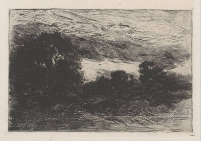 Paysage avec arbres et ciel orageux - Barbara Elisabeth van Houten