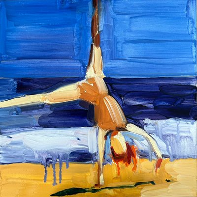 sans titre, 06/03/2024 ( huile sur carton gesso apprêté) - Barbara Hoogeweegen