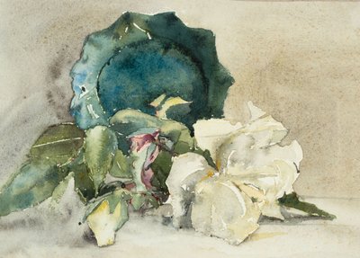 Fleurs et pot sur le côté - Barbara Leigh Smith Bodichon