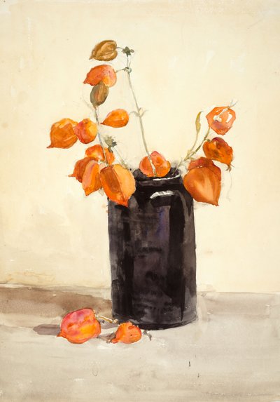 Fleurs dans un vase noir - Barbara Leigh Smith Bodichon