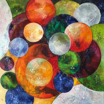 Cercles abstraits colorés - Barbara Piatti