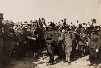 Benito Mussolini avec ses fascistes et Italo Balbo en Libye à Tripoli - Barbera La