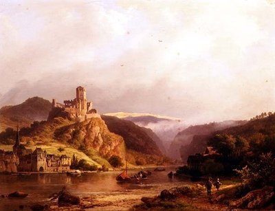 Beilstein sur la Moselle - Barend Cornelis Koekkoek