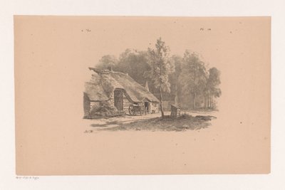 Ferme avec charrette - Barend Cornelis Koekkoek