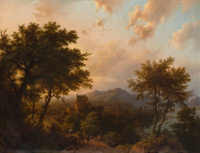 Coucher de soleil sur le Rhin, 1853 - Barend Cornelis Koekkoek