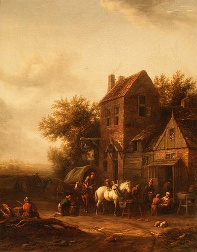 Deux cavaliers à la forge - Barend Gael or Gaal