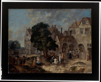 Une paire de scènes de village - Barend Hendrik Thier