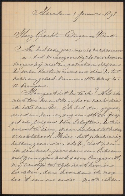 Lettre à August Allebé - Barend Wijnveld