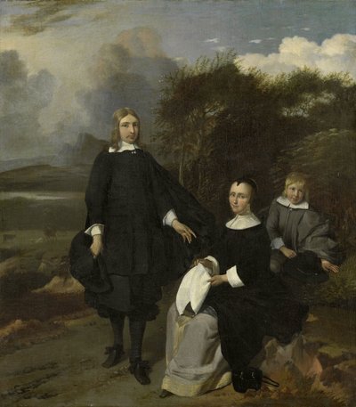 Famille dans un paysage - Barent Graat