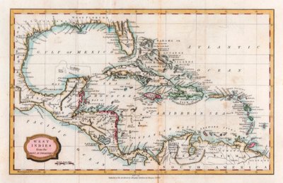 Carte des Antilles, 18e siècle - Barlow