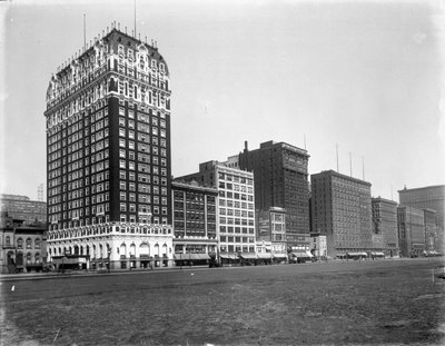 Bâtiments sur Michigan Avenue de Balbo Street à Van Buren Street, Chicago, Illinois, États-Unis, c.1905 - Barnes and Crosby