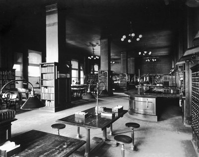 Bibliothèque John Crerar, Chicago, Illinois, États-Unis, c.1900 - Barnes and Crosby