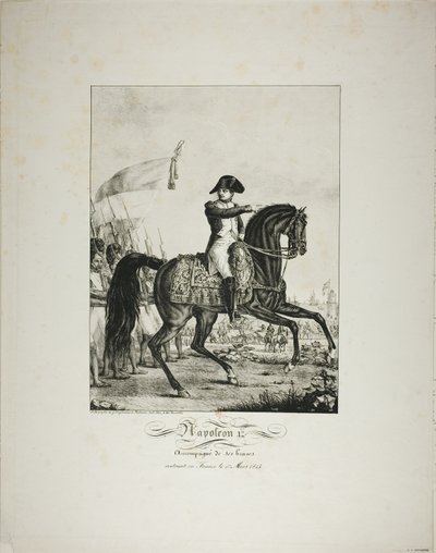 Napoléon accompagné de ses bons hommes, retournant en France le 1er mars 1815 - Baron François Pascal Simon Gérard