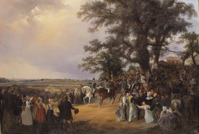 Revue dans les champs de Ladugårdsgärde lors de la visite du tsar Nicolas en 1838 - Baron Karl Stefan Bennet