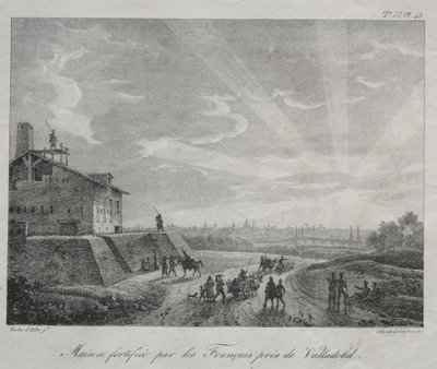 Campagne Espagnole : Un Bâtiment Fortifié par les Français près de Valladolid - Baron Louis Albert Guillain Bacler d