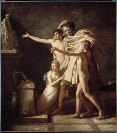 Offrande au dieu Esculape. Don de serpents pour vénérer le dieu romain de la médecine. Peinture de Pierre Narcisse Guérin (1774-1833) 1803 Arras, Musée des Beaux-Arts - Baron Pierre Narcisse Guerin