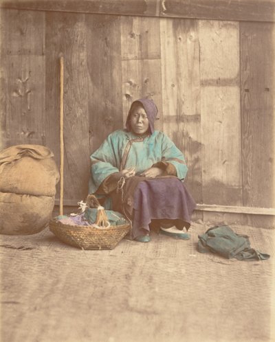 [Femme chinoise assise avec panier], années 1870 - Baron Raimund von Stillfried