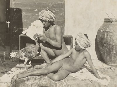 [Deux jeunes nus avec une dinde] - Baron Wilhelm von Gloeden