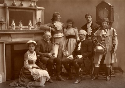 La compagnie de vaudeville dans La Route de la Ruine, au Vaudeville Theatre, Londres, 1886 - Barraud