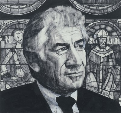 Portrait de Leonard Bernstein, illustration pour The Sunday Times, 1970s - Barry Fantoni