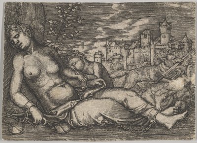 Der Welt Lauf Sleeping Justice copy, début du 16ème siècle - Barthel Beham