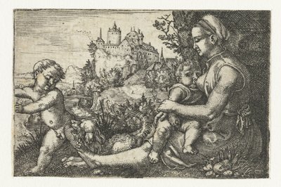 Mère avec deux enfants - Barthel Beham