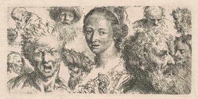 Études de onze têtes - Bartholomäus Ignaz Weiss