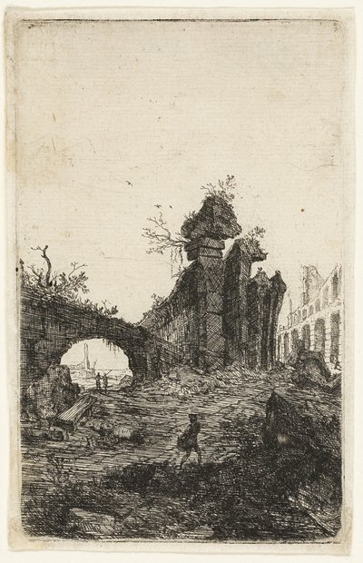 Ruines du Colisée, planche 10 de Les Ruines de Rome - Bartholomeus Breenbergh