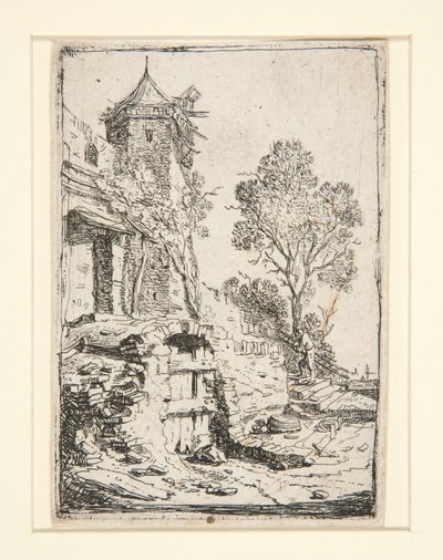La maison près de la tour hexagonale - Bartholomeus Breenbergh