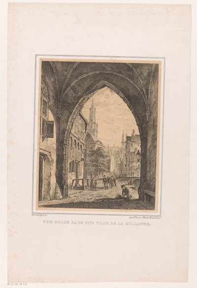 Vue prise dans une ville de la Hollande - Bartholomeus Johannes van Hove