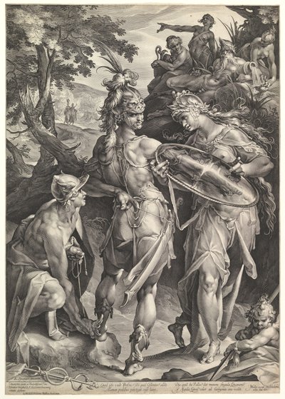 Minerve et Mercure armant Persée - Bartholomeus Spranger