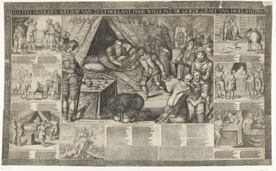 Jugement du comte Guillaume III sur le bailli de Hollande-Méridionale, 1336 - Bartholomeus Willemsz. Dolendo (signed by artist)