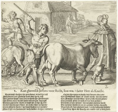 Le bailli emmène la vache du fermier - Bartholomeus Willemsz. Dolendo