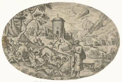 Élisée maudit les enfants - Bartholomeus Willemsz. Dolendo