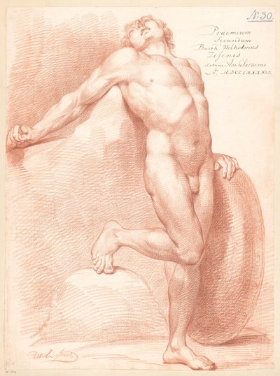 Nu masculin debout, vu de face - Bartholomeus Ziesenis