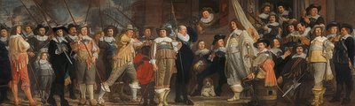Officiers et autres tireurs sous la direction du capitaine Roelof Bicker et du lieutenant Jan Michielsz Blaeuw. Vers 1640-43 - Bartholomeus van der Helst