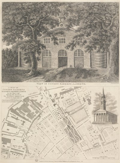 Vue dans les jardins de Cuper, Lambeth - Bartholomew Howlett