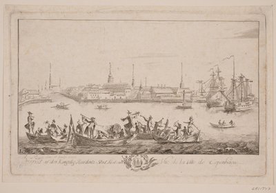 Vue de Slotsholmen depuis le lac - Bartholomæus Roque