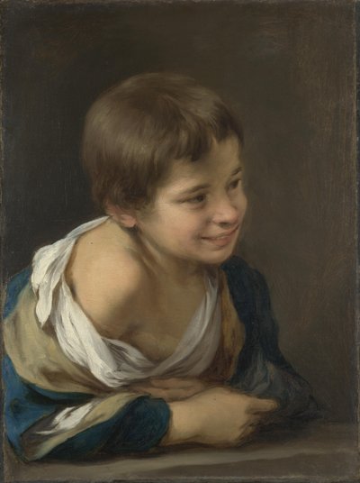 Un garçon paysan appuyé sur un rebord - Bartolomé Esteban Murillo