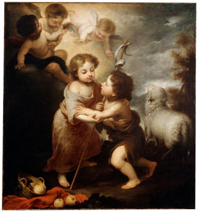 Christ et Jean-Baptiste enfants, entre 1655 et 1660 - Bartolomé Esteban Murillo