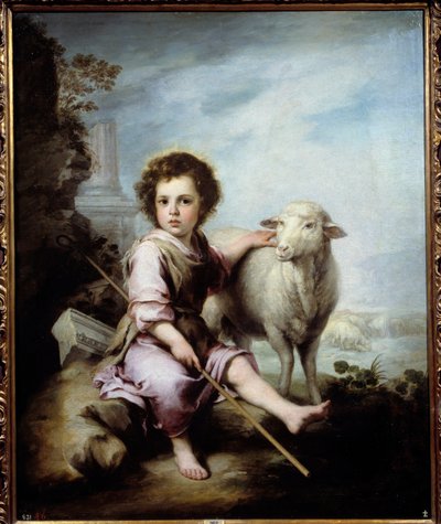 Le Bon Pasteur. Peinture par Bartolomé Murillo (1618-1682) XVIIe siècle. Madrid, Musée du Prado - Bartolomé Esteban Murillo