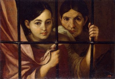 Deux femmes derrière une grille - Bartolomé Esteban Murillo