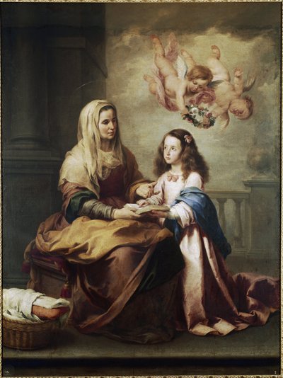La Vierge Marie et Sainte Anne (détail) - Bartolomé Esteban Murillo