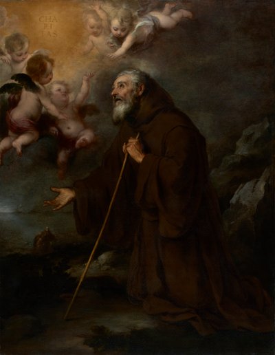 La Vision de Saint François de Paule, c.1670 - Bartolomé Esteban Murillo