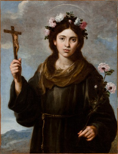 Sainte Rose de Viterbe (1233-51) - Bartolome Esteban school of Murillo