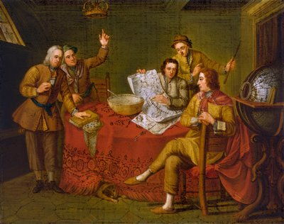 Gustavus Hamilton, 2e vicomte Boyne (1639-1723), dans la cabine de son yacht - Bartolomeo (after) Nazari