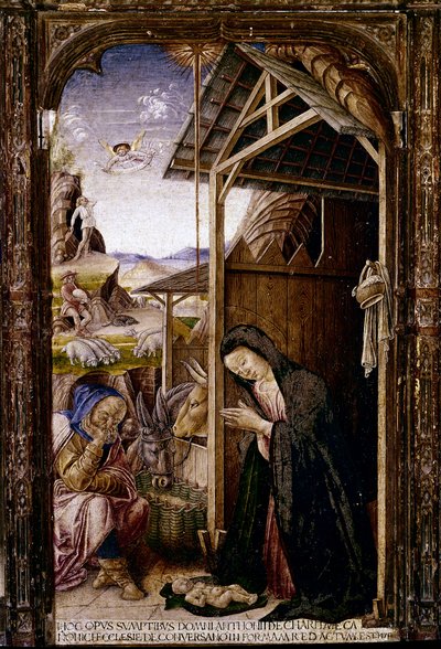Polyptyque de Conversano, détail de la Nativité - Bartolomeo (and workshop) Vivarini