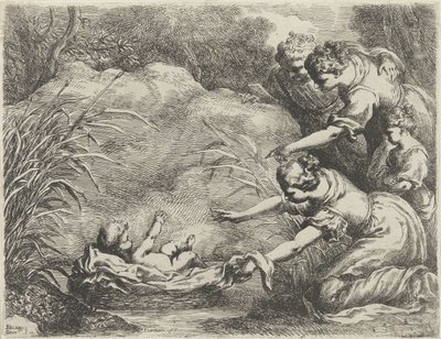 Moïse sauvé du Nil - Bartolomeo Biscaino
