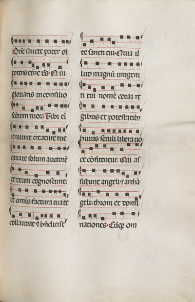 Missale: Fol. 112: contient de la musique dans le cadre de la liturgie du dimanche des Rameaux, 1469 - Bartolomeo Caporali