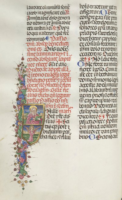 Missale: Fol. 116: Saint Matthieu avec un ange, 1469 - Bartolomeo Caporali